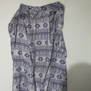 White and Gray bathrobe